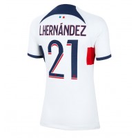 Koszulka piłkarska Paris Saint-Germain Lucas Hernandez #21 Strój wyjazdowy dla kobiety 2023-24 tanio Krótki Rękaw